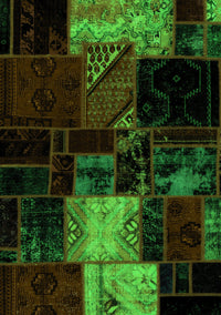 Patchwork Green Transitional Rug, abs1988grn