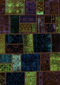 Patchwork Turquoise Transitional Rug, abs1989turq