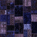 Square Patchwork Blue Transitional Rug, abs1989blu