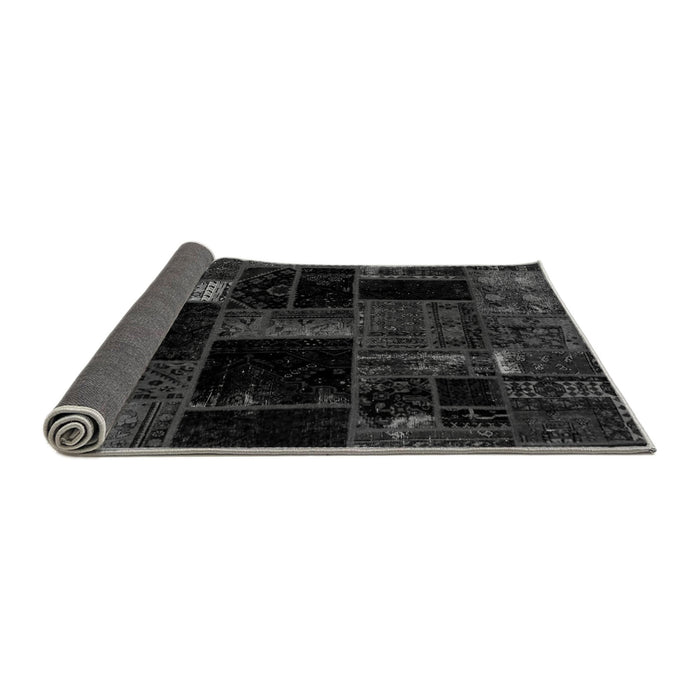 Sideview of Patchwork Gray Transitional Rug, abs1989gry
