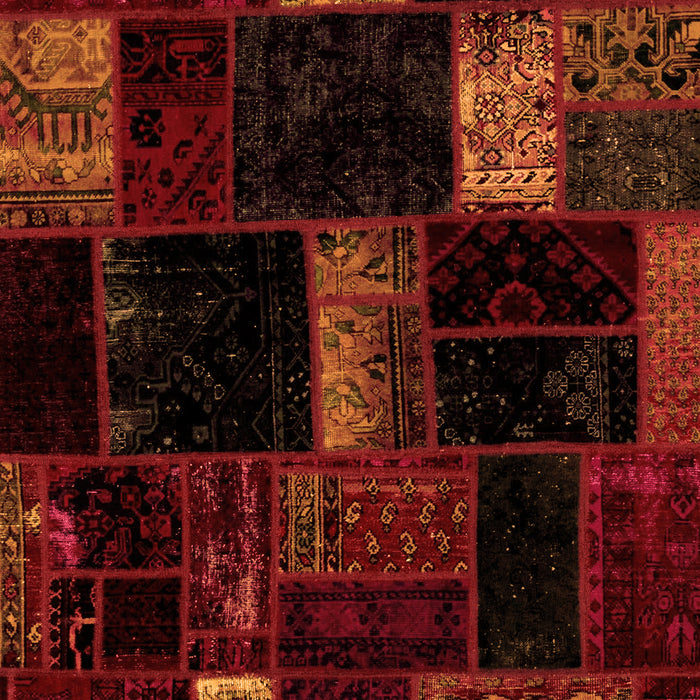 Patchwork Orange Transitional Rug, abs1989org