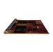 Sideview of Patchwork Brown Transitional Rug, abs1989brn