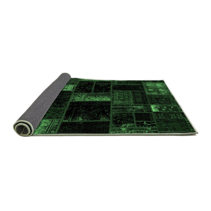 Sideview of Patchwork Emerald Green Transitional Rug, abs1989emgrn