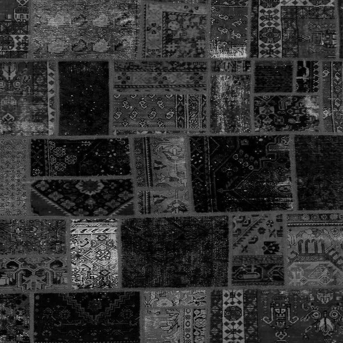 Square Patchwork Gray Transitional Rug, abs1989gry