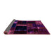 Sideview of Patchwork Purple Transitional Rug, abs1989pur