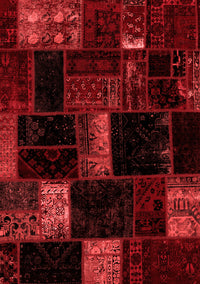 Patchwork Red Transitional Rug, abs1989red