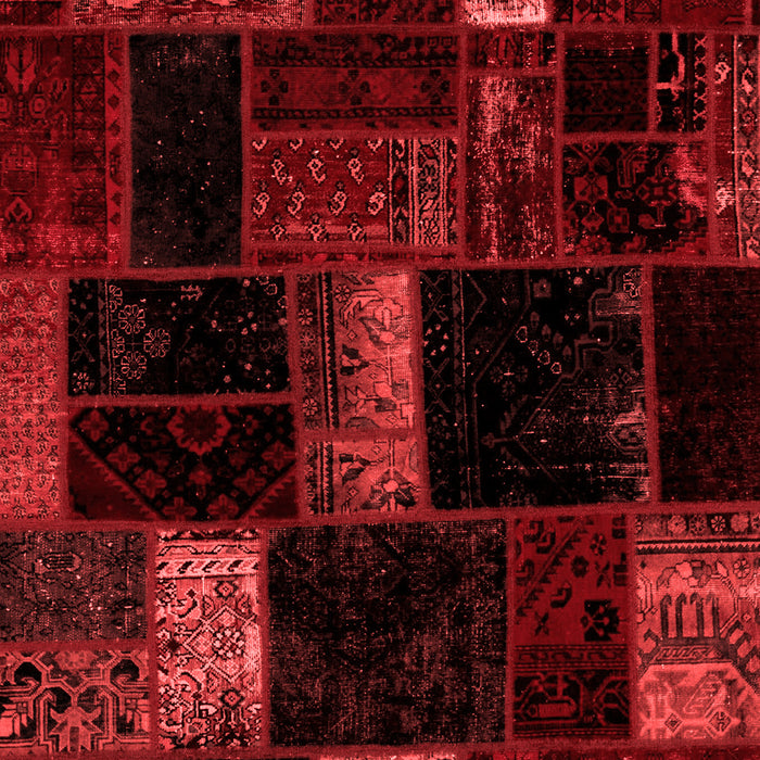 Patchwork Red Transitional Area Rugs