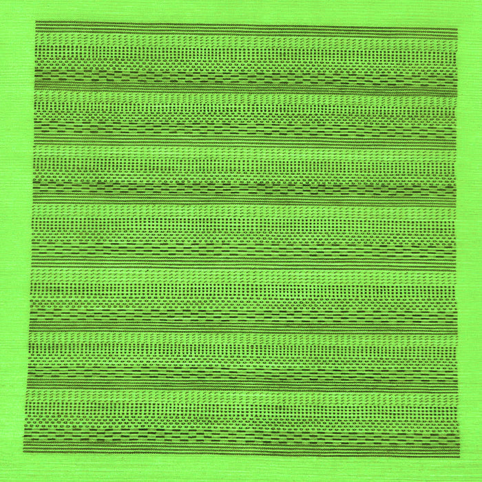 Square Machine Washable Abstract Green Modern Area Rugs, wshabs198grn