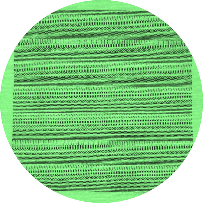 Round Abstract Emerald Green Modern Rug, abs198emgrn