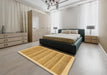 Abstract Sedona Brown Modern Rug in a Bedroom, abs198