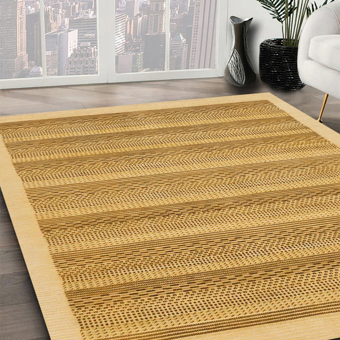 Abstract Sedona Brown Modern Rug in Family Room, abs198