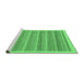 Sideview of Machine Washable Abstract Emerald Green Modern Area Rugs, wshabs198emgrn