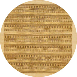 Round Abstract Sedona Brown Modern Rug, abs198