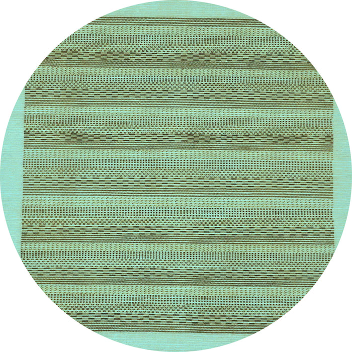 Round Machine Washable Abstract Light Blue Modern Rug, wshabs198lblu