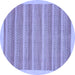 Round Abstract Blue Modern Rug, abs198blu