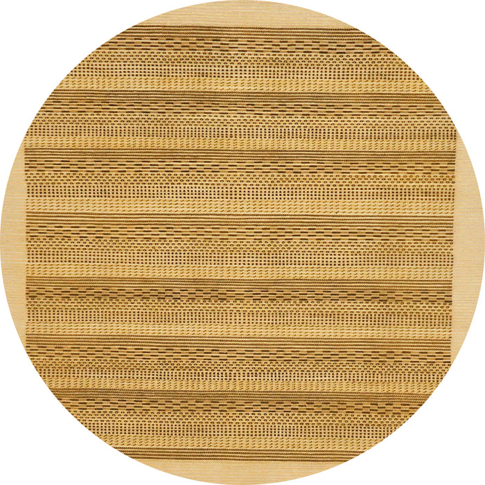 Round Machine Washable Abstract Sedona Brown Rug, wshabs198