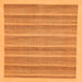 Square Machine Washable Abstract Orange Modern Area Rugs, wshabs198org