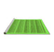 Sideview of Machine Washable Abstract Green Modern Area Rugs, wshabs198grn