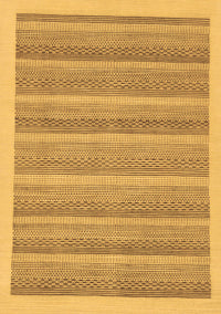 Abstract Brown Modern Rug, abs198brn