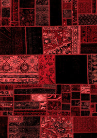 Patchwork Red Transitional Rug, abs1990red