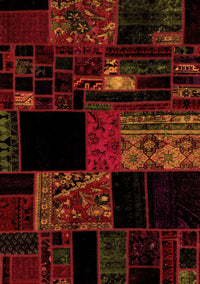 Patchwork Orange Transitional Rug, abs1990org