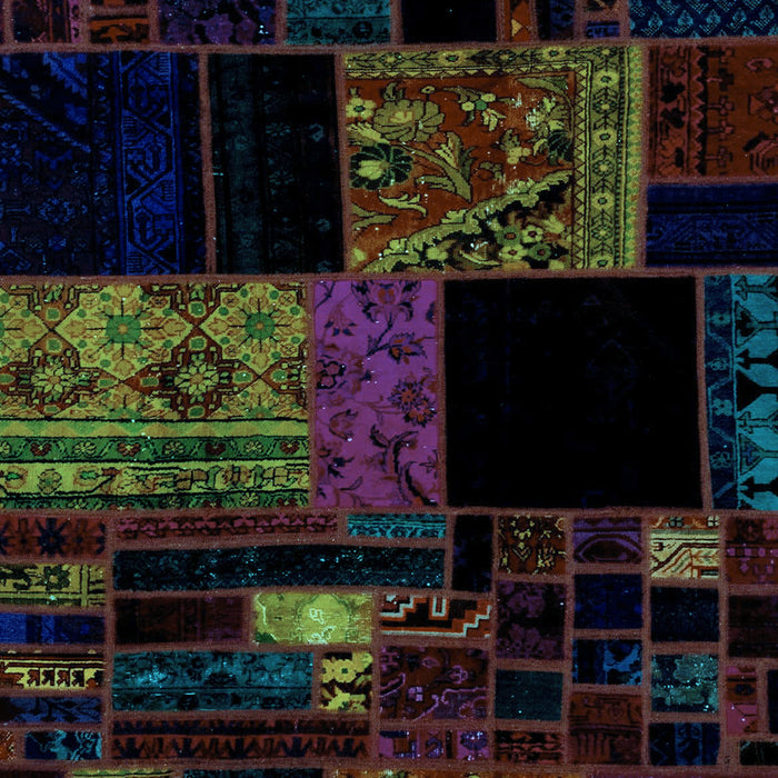 Patchwork Light Blue Transitional Rug, abs1990lblu