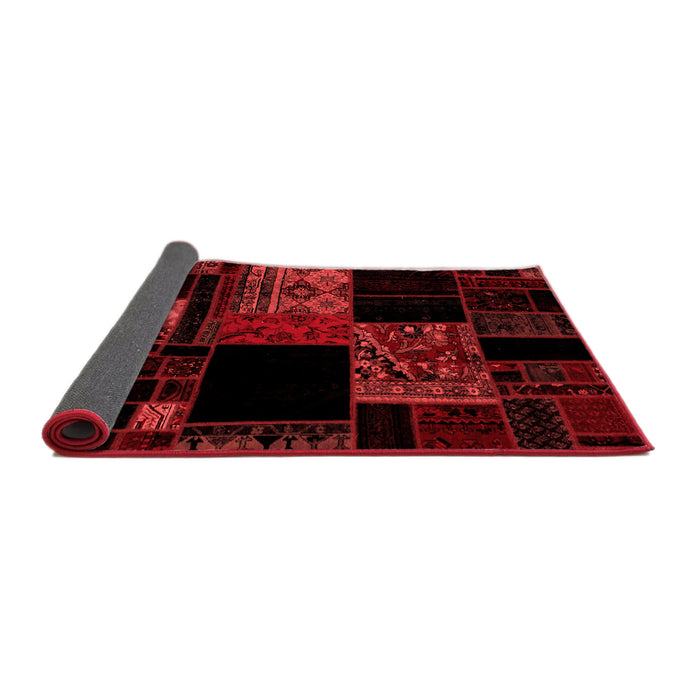 Patchwork Red Transitional Area Rugs