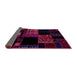 Sideview of Patchwork Pink Transitional Rug, abs1990pnk