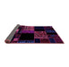 Sideview of Patchwork Purple Transitional Rug, abs1990pur