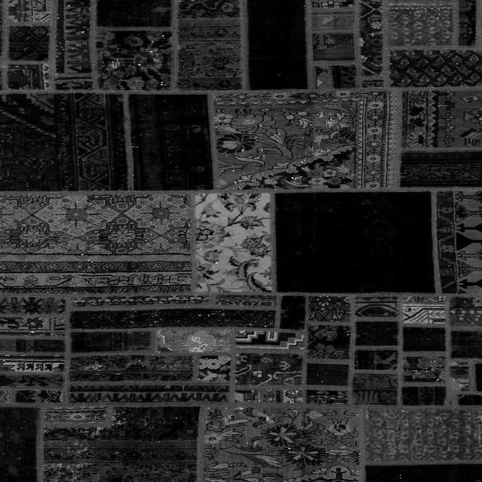 Square Patchwork Gray Transitional Rug, abs1990gry