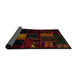 Sideview of Abstract Bakers Brown Patchwork Rug, abs1991