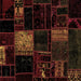 Square Patchwork Brown Transitional Rug, abs1991brn