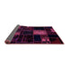 Sideview of Patchwork Purple Transitional Rug, abs1991pur