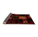 Sideview of Patchwork Orange Transitional Rug, abs1991org