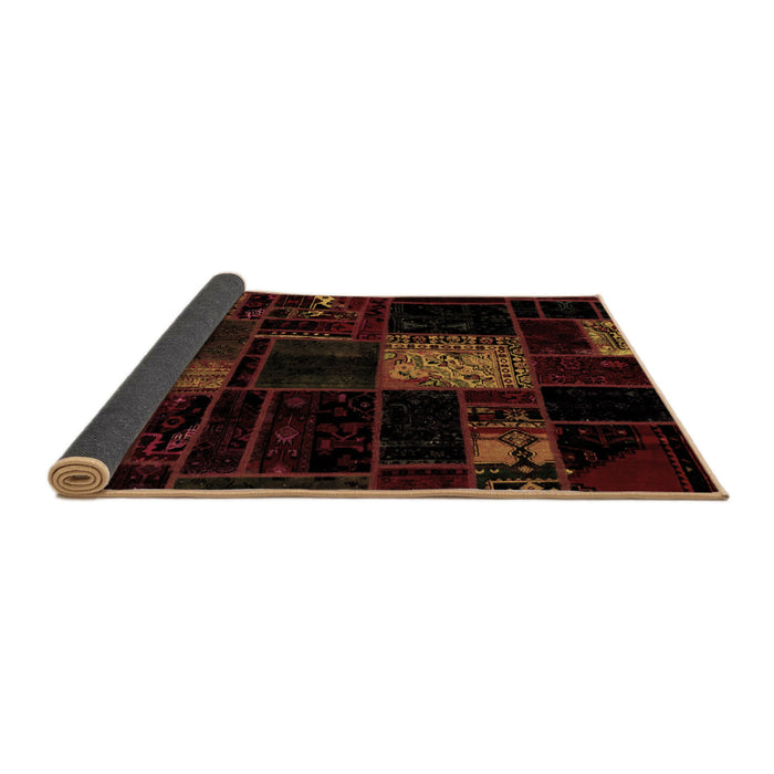 Sideview of Patchwork Brown Transitional Rug, abs1991brn