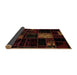 Sideview of Patchwork Brown Transitional Rug, abs1991brn