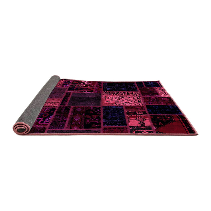 Sideview of Patchwork Pink Transitional Rug, abs1991pnk