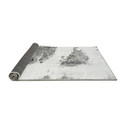 Sideview of Abstract Gray Modern Rug, abs1992gry