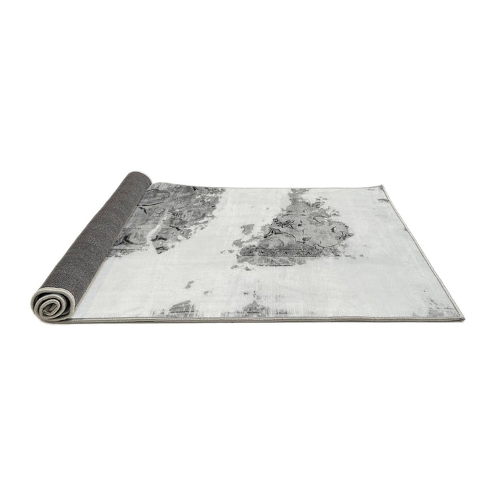 Sideview of Abstract Gray Modern Rug, abs1992gry