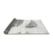 Sideview of Abstract Gray Modern Rug, abs1992gry