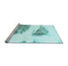 Sideview of Machine Washable Abstract Light Blue Modern Rug, wshabs1992lblu