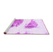 Sideview of Machine Washable Abstract Purple Modern Area Rugs, wshabs1992pur