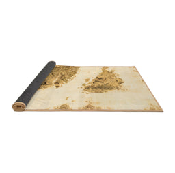 Sideview of Abstract Brown Modern Rug, abs1992brn