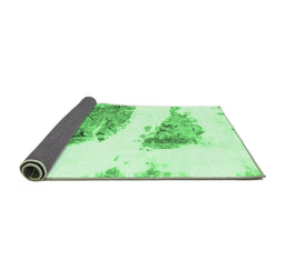Sideview of Abstract Emerald Green Modern Rug, abs1992emgrn