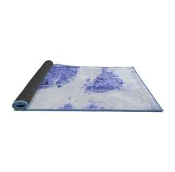 Sideview of Abstract Blue Modern Rug, abs1992blu