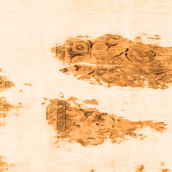 Square Abstract Orange Modern Rug, abs1992org