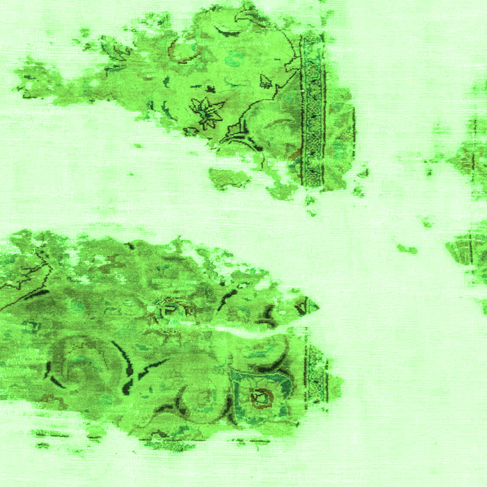 Machine Washable Abstract Green Modern Area Rugs, wshabs1992grn