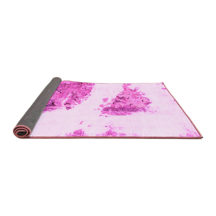 Sideview of Abstract Pink Modern Rug, abs1992pnk