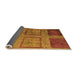 Sideview of Abstract Orange Modern Rug, abs1993org