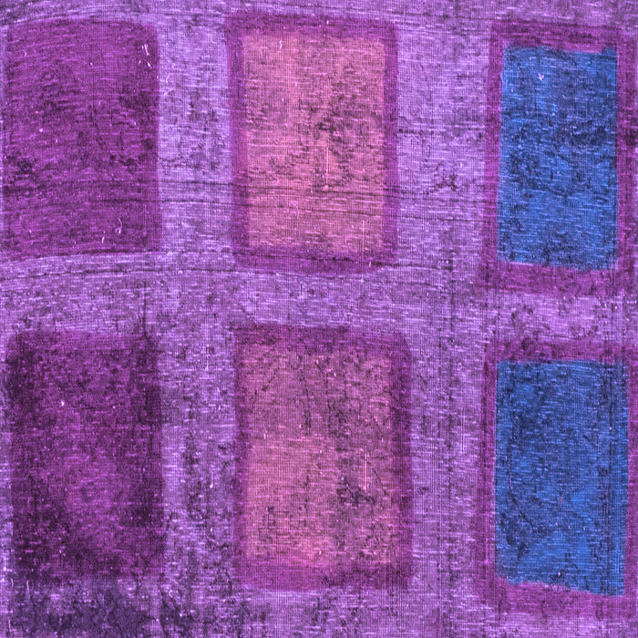 Square Abstract Purple Modern Rug, abs1993pur